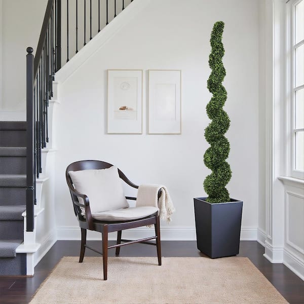Unbranded 7 ft. Artificial Spiral Topiary Trees Faux Boxwood Plants, for  Garden, Front Porch, Patio or Planter Decoration, 2pcs SW-W2945P389452