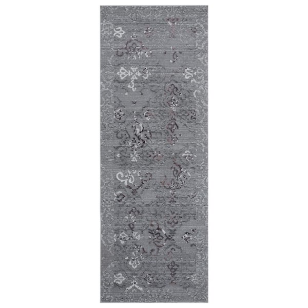 Cascades Marblemount Plum 2 ft. 7 in. x 7 ft. 2 in. Runner Rug
