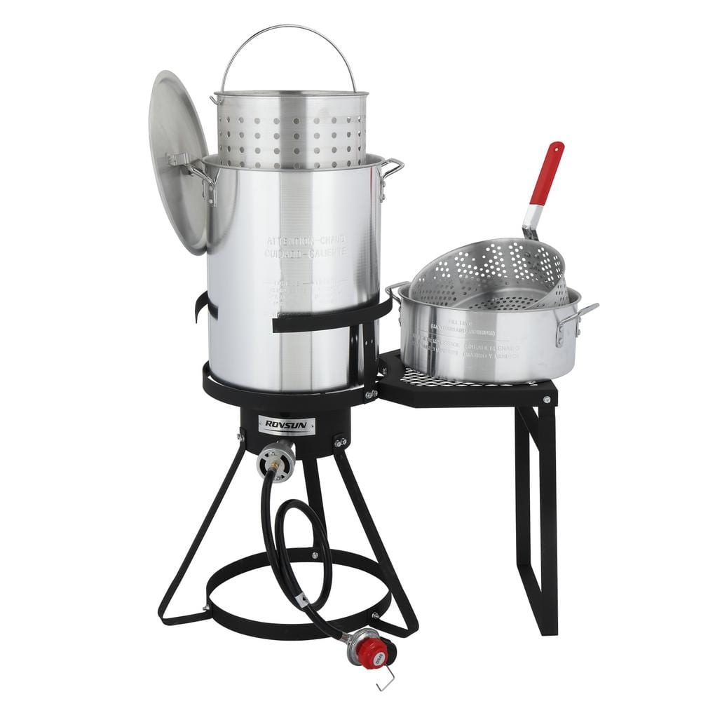 Karl home 30Qt Turkey Fryer with Basket Outdoor Propane Deep Fryers ...