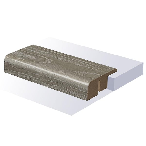 Rugged Warwick-Castello End Cap 0.6 in T x 1.465 in. W x 94 in. L Smooth Wood Look Laminate Moulding/Trim