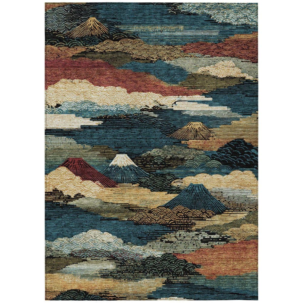 Chantille Machine Washable Indoor/Outdoor Abstract ACN2660 Black 10 ft. x 14 ft. Area Rug price history on PriceWatchPro
