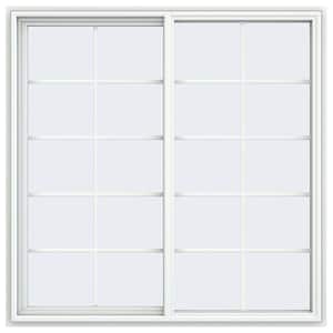 JELD-WEN 60 in. x 60 in. V-4500 Series Black Exterior/White Interior ...