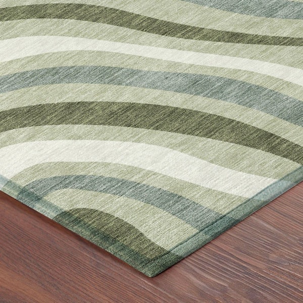 Chantille Machine Washable Indoor/Outdoor Abstract ACN2490 Sage 3 ft. x 4 ft. Area Rug