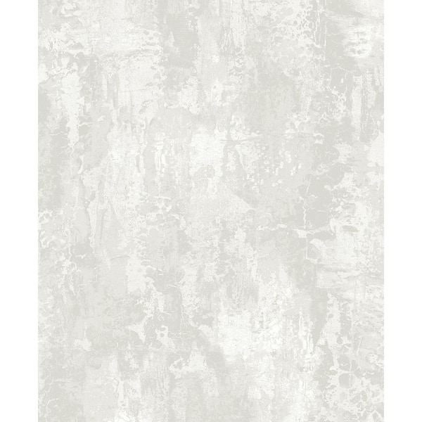 57.5 sq. ft. Frost Nymera Faux Unpasted Non-Woven Paper Wallpaper Roll