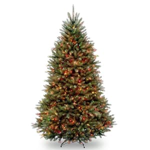 7 ft. Dunhill Fir Artificial Christmas Tree with Multicolor Lights