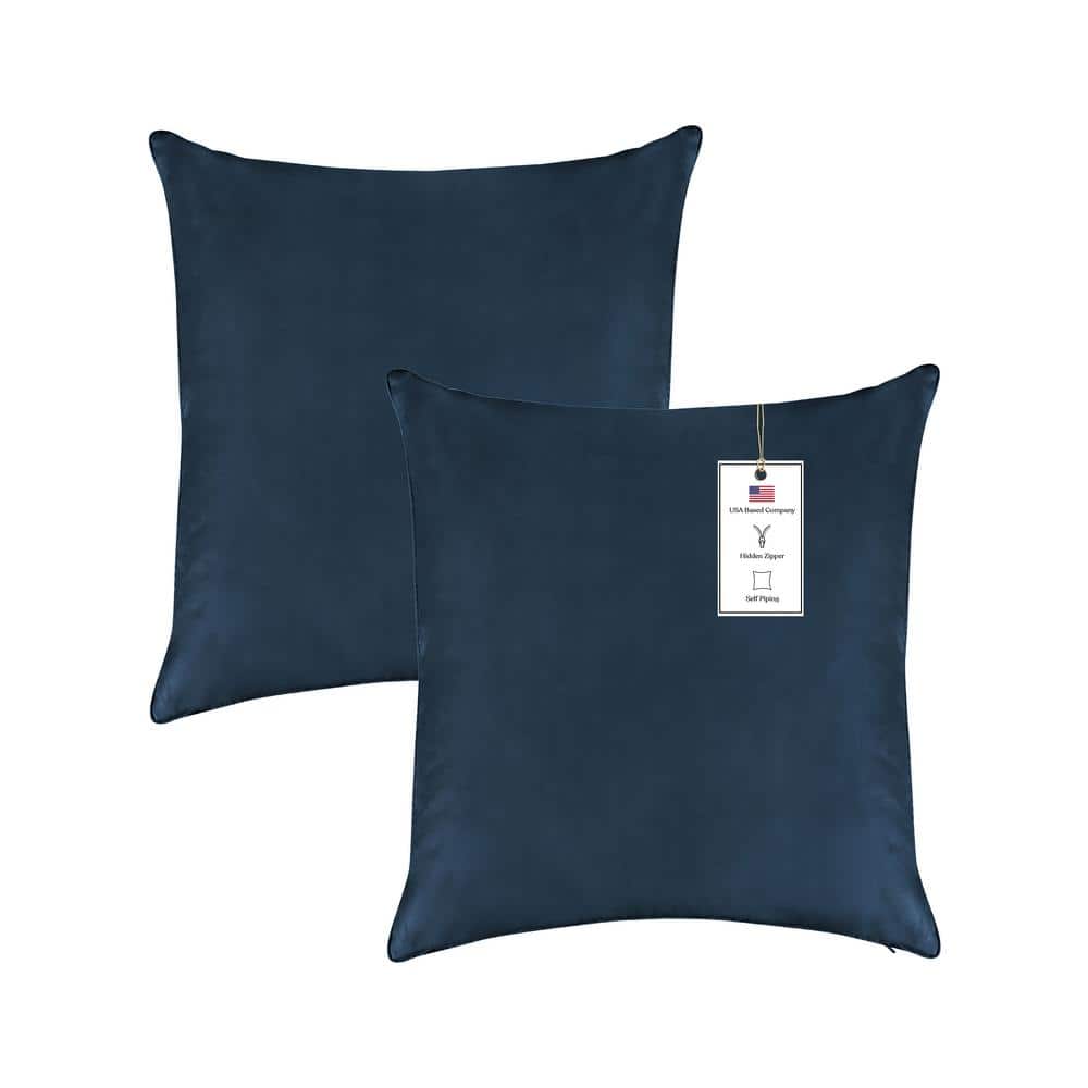 Cloud Burst Blue Waterproof Polyester Outdoor Pillow Covers Set of 2