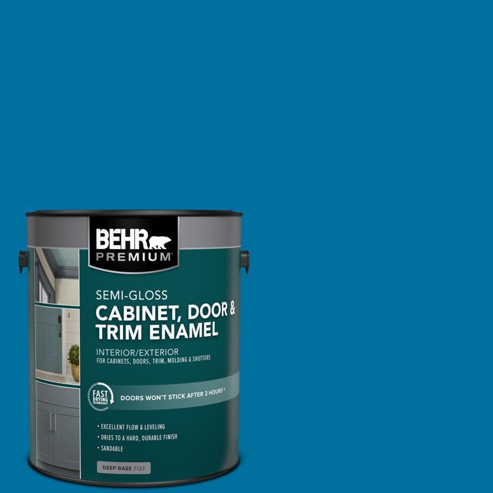 1 gal. #550B-7 Blue Ocean Semi-Gloss Enamel Interior/Exterior Cabinet, Door & Trim Paint price history on PriceWatchPro