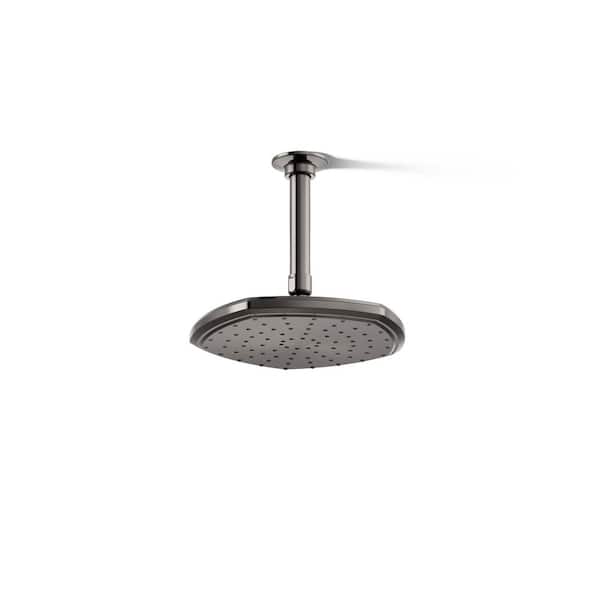 KOHLER Occasion 1-Spray Patterns 1.75 GPM 8.34 in. Wall Mount Rainhead Fixed Shower Head in Vibrant Titanium