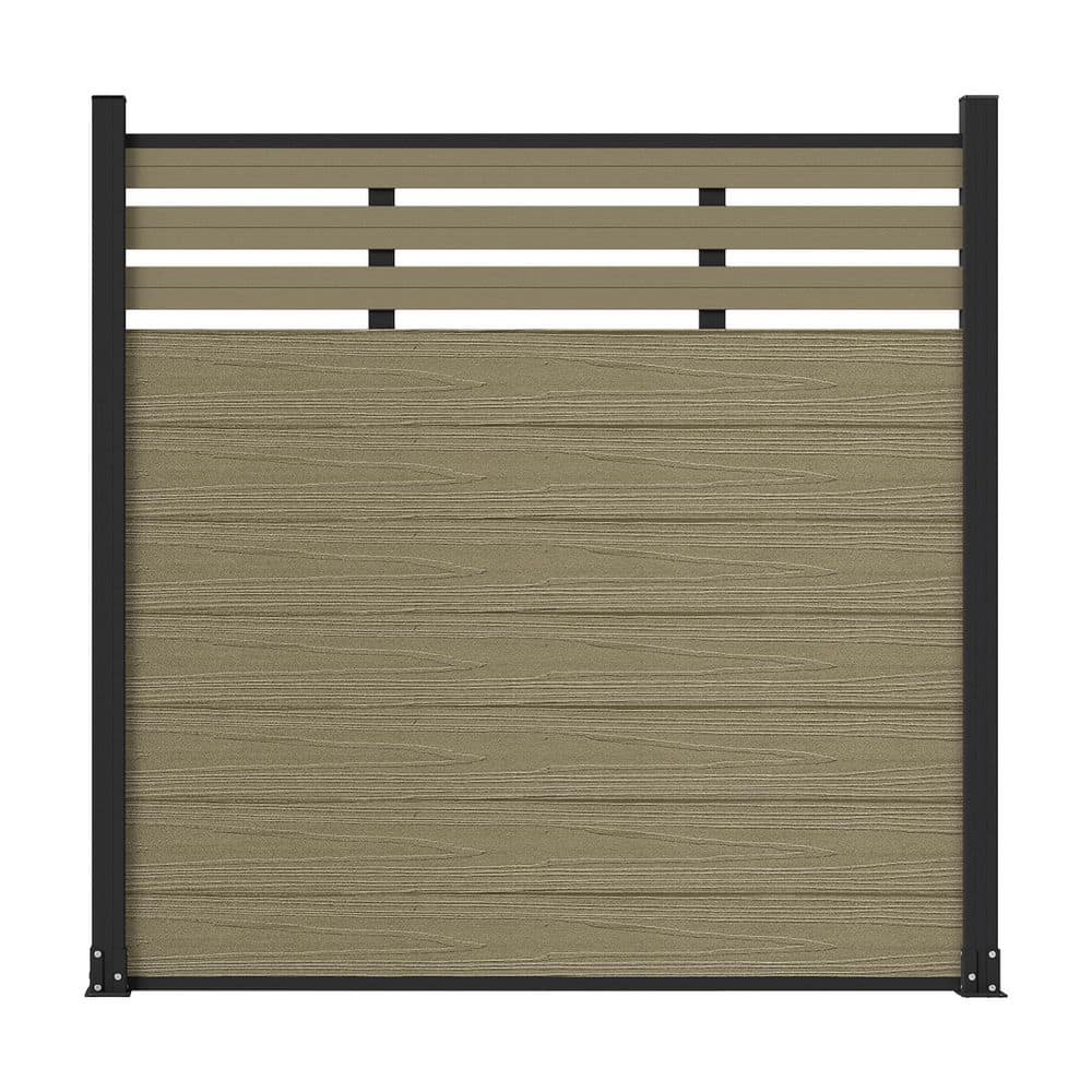 5.5 ft. H x 6 ft. W Antique Wood Composite Horizontal Fence Panel Kit with 2 6 ft. Aluminum Posts, Warp-Resistant price history on PriceWatchPro