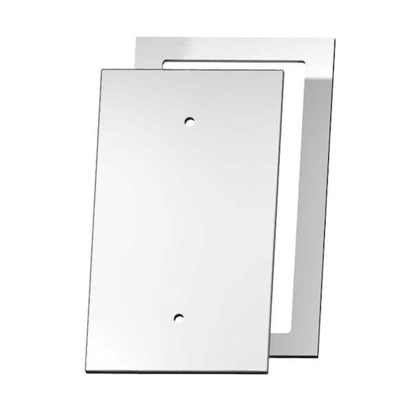 MirrEdge Crystal Cut Mirror 1 Blank Wall Plate with Clear Acrylic Spacer