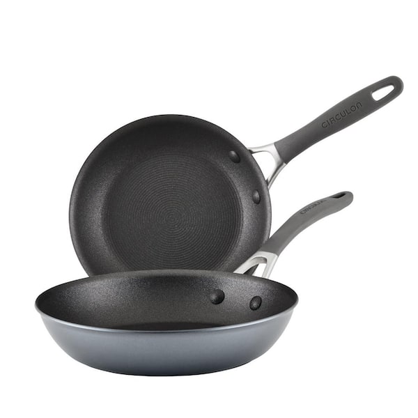 Circulon A1 Series with ScratchDefense Technology 2pc 8.5 and 10 Nonstick Induction Frying Pan Set - Graphite