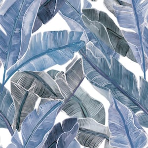 Indigo Breeze Bahama Palm Vinyl Peel and Stick Wallpaper Roll (Covers 28 sq. ft.)