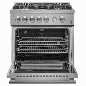 Giovanni 30 in. Gas Range Stainless Steel, 5 Burners 67,000 BTU, 4.32 Cu. Ft. Convection Oven