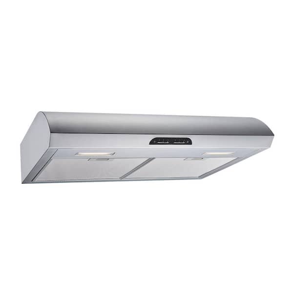 UCB3I30SBS by BEST Range Hoods - 30-inch Under-Cabinet Range Hood w/  PURLED™, ENERGY STAR, 550 Max Blower CFM, Brushed Grey Glass (UCB3 Series)