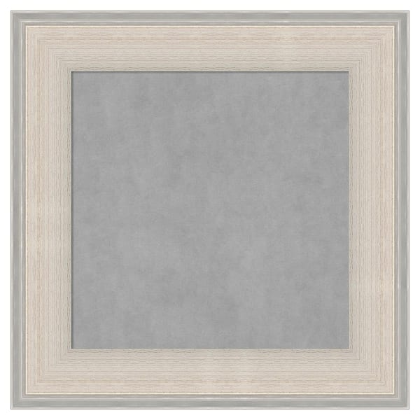 Amanti Art Cottage White Silver 16 in. x 16 in. Framed Magnetic Board