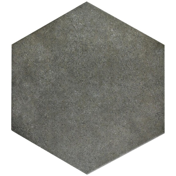 Merola Tile Vintage Hex Marengo 8-5/8 in. x 9-7/8 in. Porcelain Floor and Wall Take Home Tile Sample