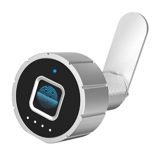 Fingerprint Cabinet Lock, 0.79 in. L Cabinet Cam Lock with Fingerprint and Bluetooth, Keyless Drawer Lock