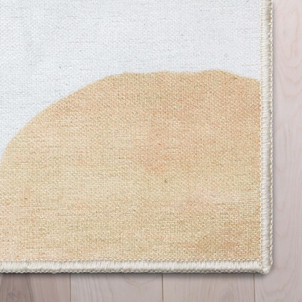 Watercolor Dot Modern Kids Multi Color 5 ft. x 7 ft. Machine Washable Flat-Weave Area Rug