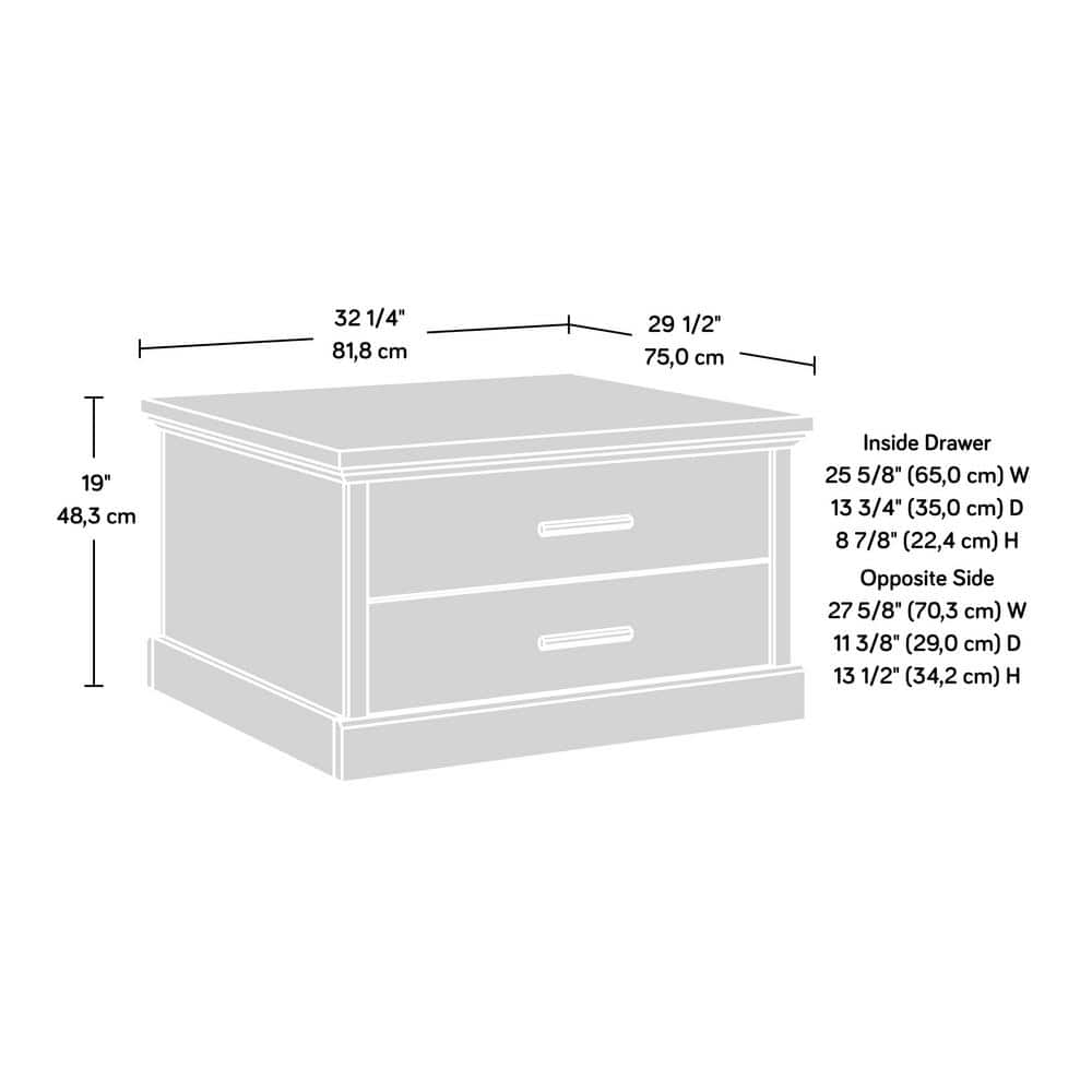Prime Oak Square Storage Coffee Table with Drawers