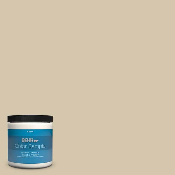 Behr Premium Plus 8 Oz Yl W11 Khaki Shade Satin Enamel Interior Exterior Paint Primer Color Sample B370016 - Behr Premium Paint Color Chart