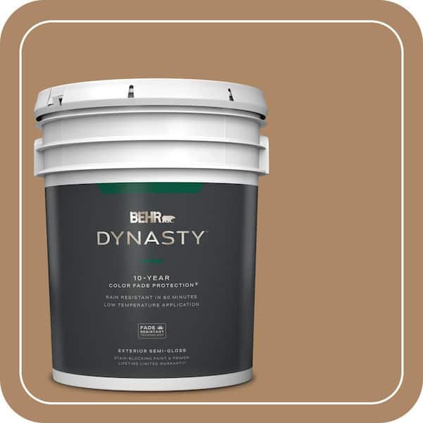 BEHR DYNASTY 5 gal. #BIC-44 Chamois Leather Semi-Gloss Exterior Stain-Blocking Paint & Primer