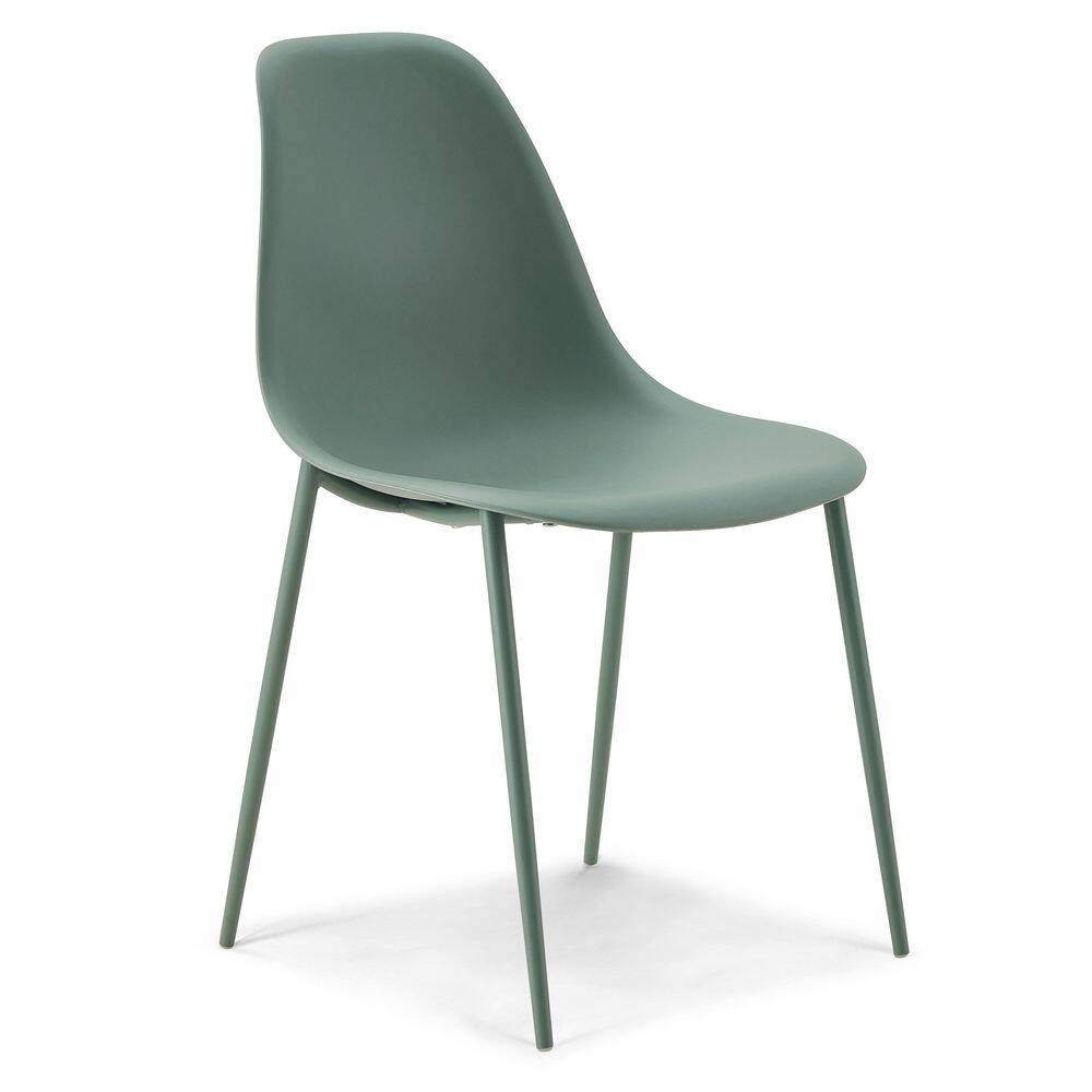 Pistachio Green High Back Metal Side Chair