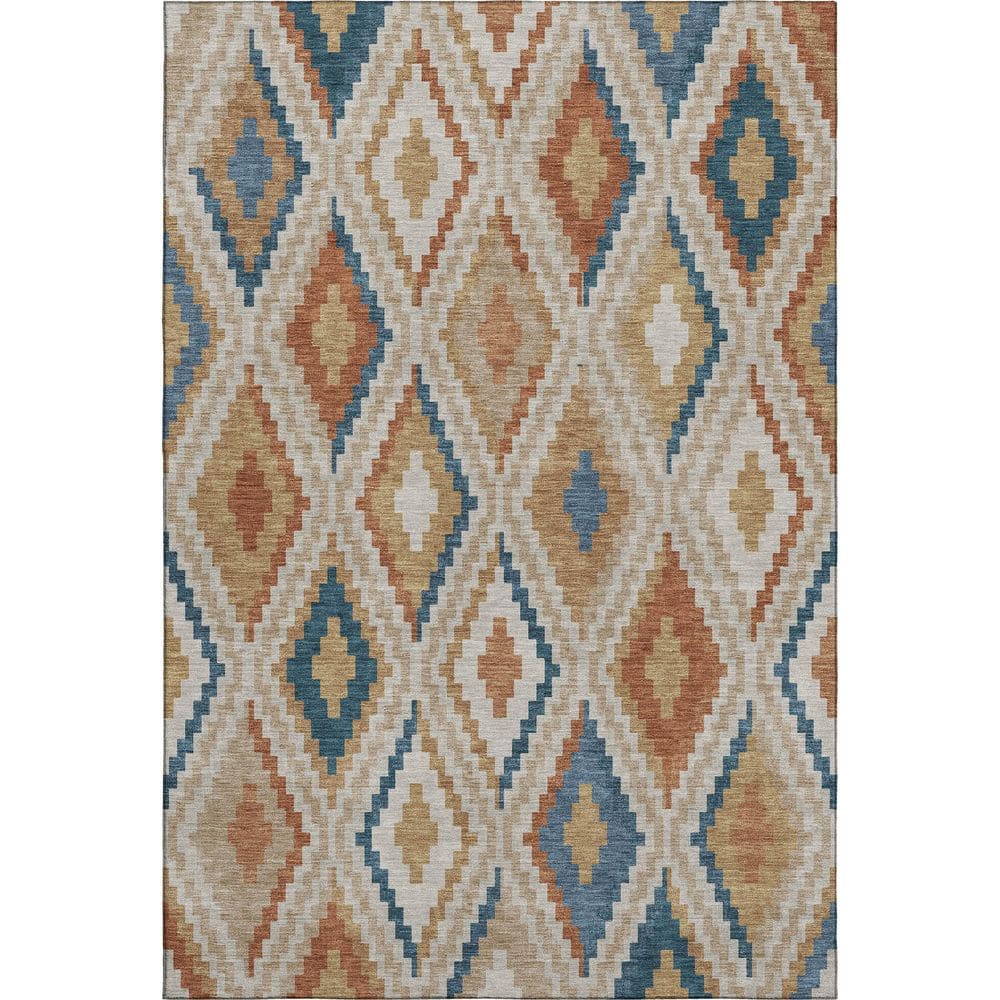 Mayfield Premium Machine Washable Abstract AMF2331 Beige 9 ft. x 12 ft. Area Rug price history on PriceWatchPro