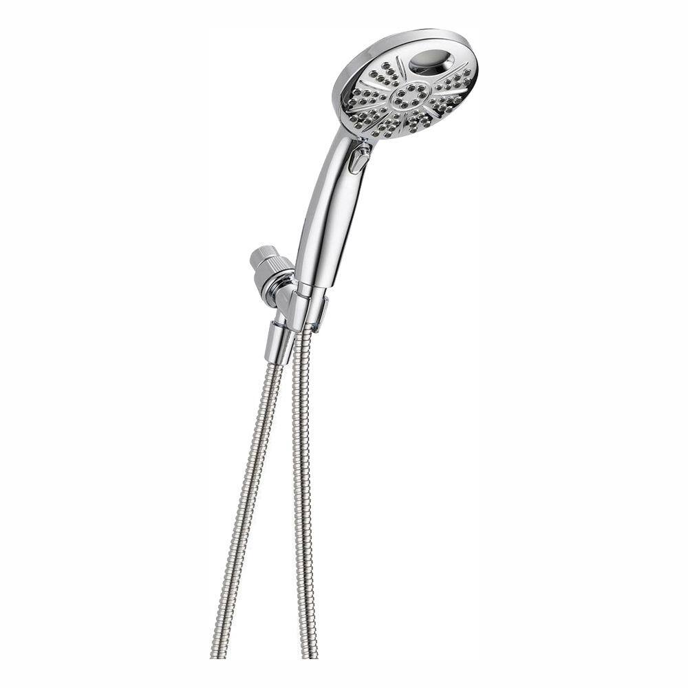 Delta Temp2O 6-Spray 4.8 in. Single Wall Mount Handheld Shower Head in ...