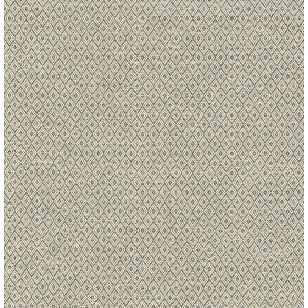 A-Street Prints Hui Denim Paper Weave Grasscloth Wallpaper Sample