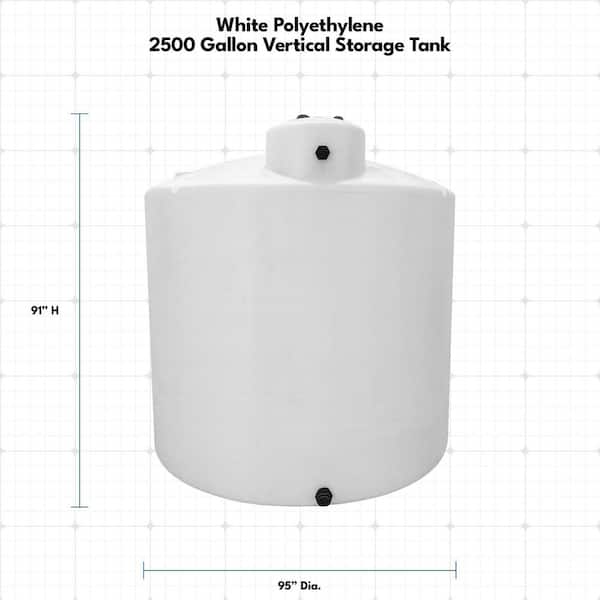 VPC 2500 Gal. White Polyethylene Vertical Storage Tank (12.51 lbs