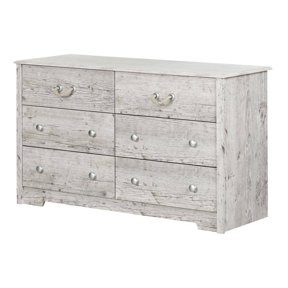 White Coastal Double Dresser with Soft Close Drawers