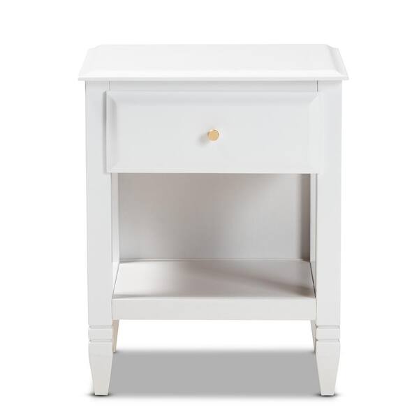 white and gold nightstand target