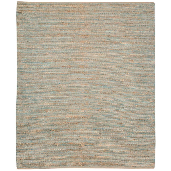 Naturals 8 ft. X 10 ft. Blue Solid Color Area Rug