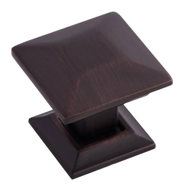 Brushed Oil-Rubbed Bronze Size Square Knob Finish 1.2 H x 1.2 W x 1.2 D 