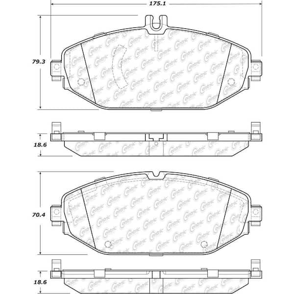 Centric Parts Disc Brake Pad Set 2015-2017 Mercedes-Benz C300 2.0L
