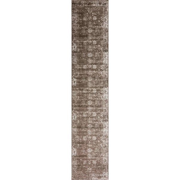 Unique Loom Sofia Casino Brown 3' 3 x 16' 5 Runner Rug