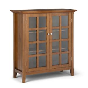 Brunswick Solid Wood 39 in. Wide Rustic Medium Storage Cabinet in Light Golden Brown