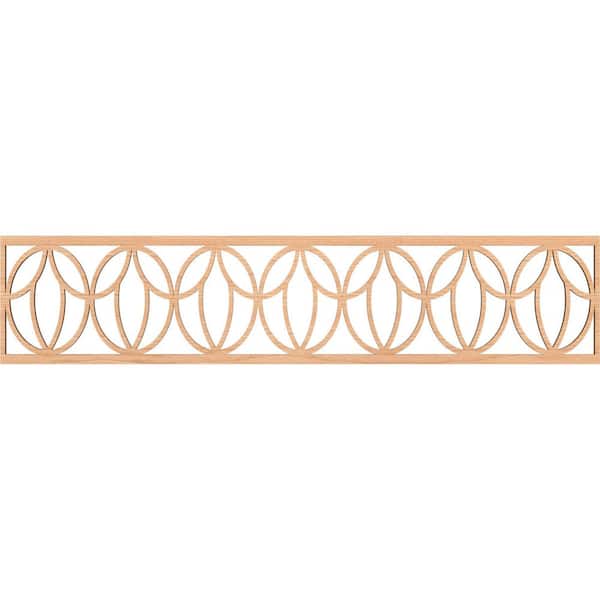 Ekena Millwork Shoshoni Fretwork 0.25 in. D x 46.75 in. W x 10 in. L Hickory Wood Panel Moulding