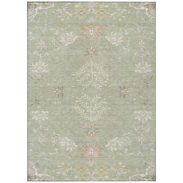 Chantille Machine Washable Indoor/Outdoor Abstract ACN2676 Celery 10 ft. x 14 ft. Area Rug