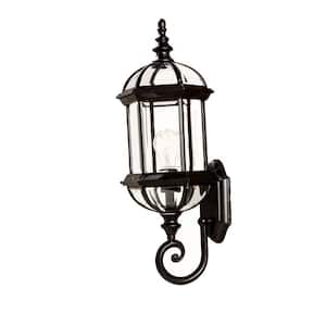 Dover Collection 1-Light Matte Black Outdoor Wall Lantern Sconce