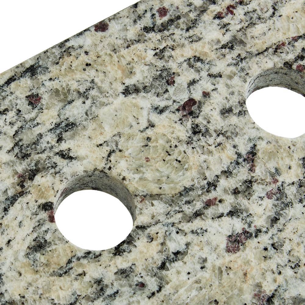 Santa Cecilia Light 37'' Granite Single Bathroom Vanity Top with White Rectangular Sink