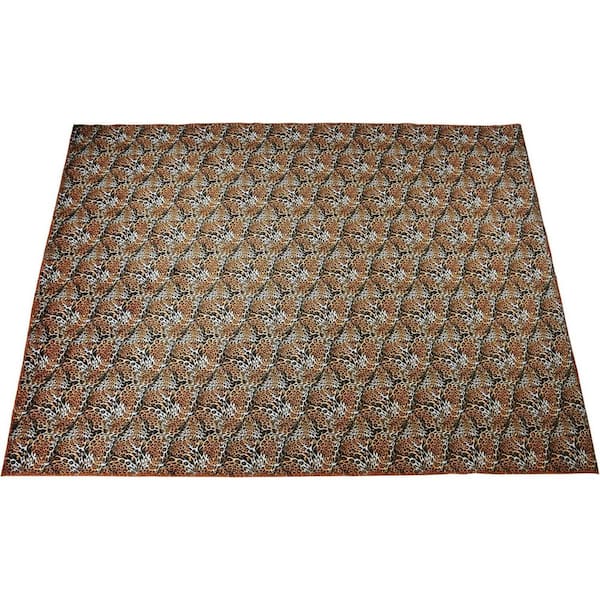 Orange Leopard 5 ft. x 7 ft. Area Rug