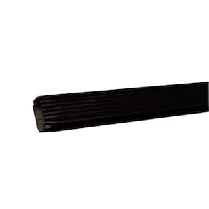 3 in. x 4 in. x 10 ft. Black Aluminum Downspout