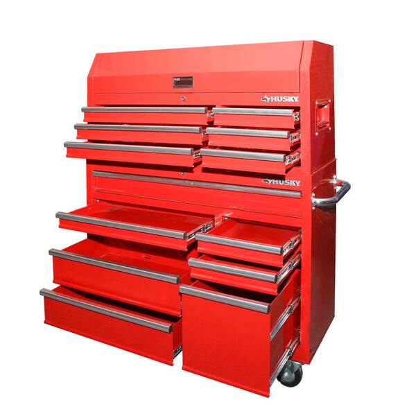 Husky 46 in. W x 18.1 in. D Standard Duty 14-Drawer Tool Chest and