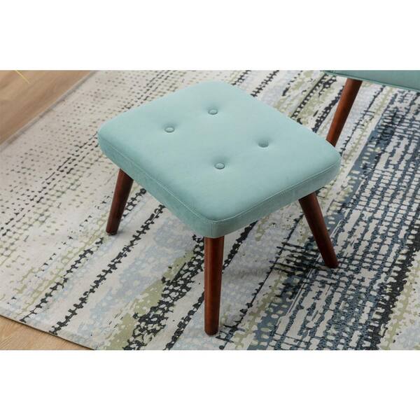 teal chair and footstool