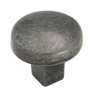 Forgings 1-1/4 in (32 mm) Diameter Wrought Iron Round Cabinet Knob