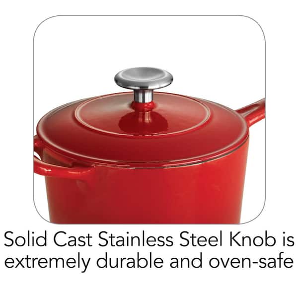 3 Qt Enameled Cast-Iron Series 1000 Covered Saucier - Gradated Red