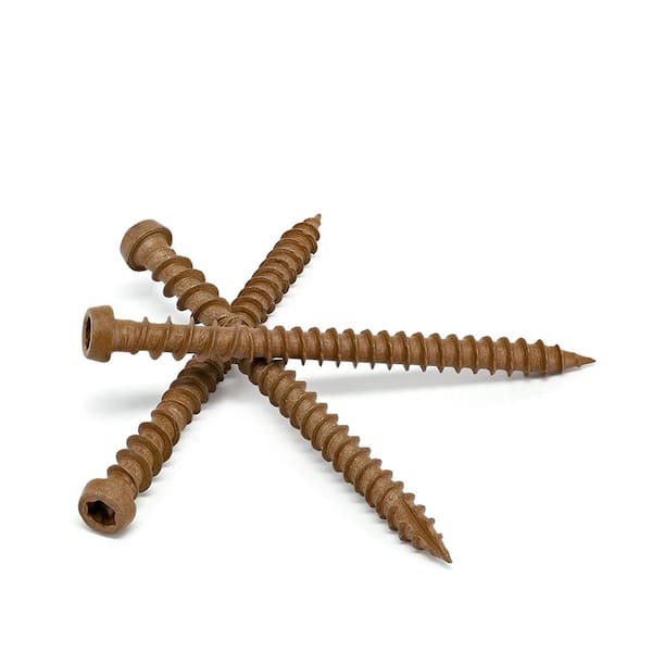 #10 x 2-1/2 in. Brown Pan-Head Composite Deck Screws (5 lbs. / 371-Piece)