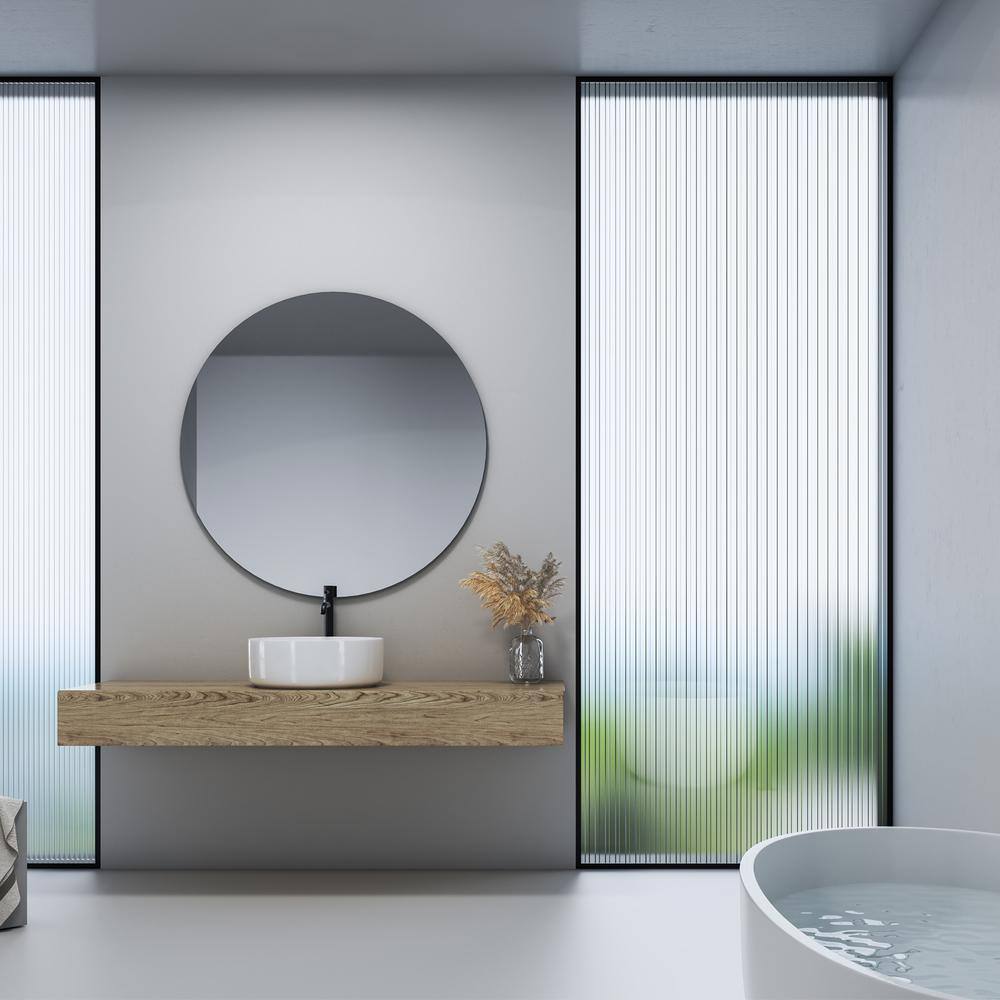 14'' Round White Ceramic Undermount Bathroom Sink