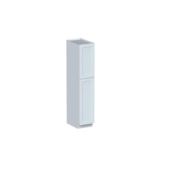 18 in. W x 27 in. D x 90 in. H Plywood Ready to Assemble Tall Pantry Kitchen Cabinet in Dove Gray with Full Door